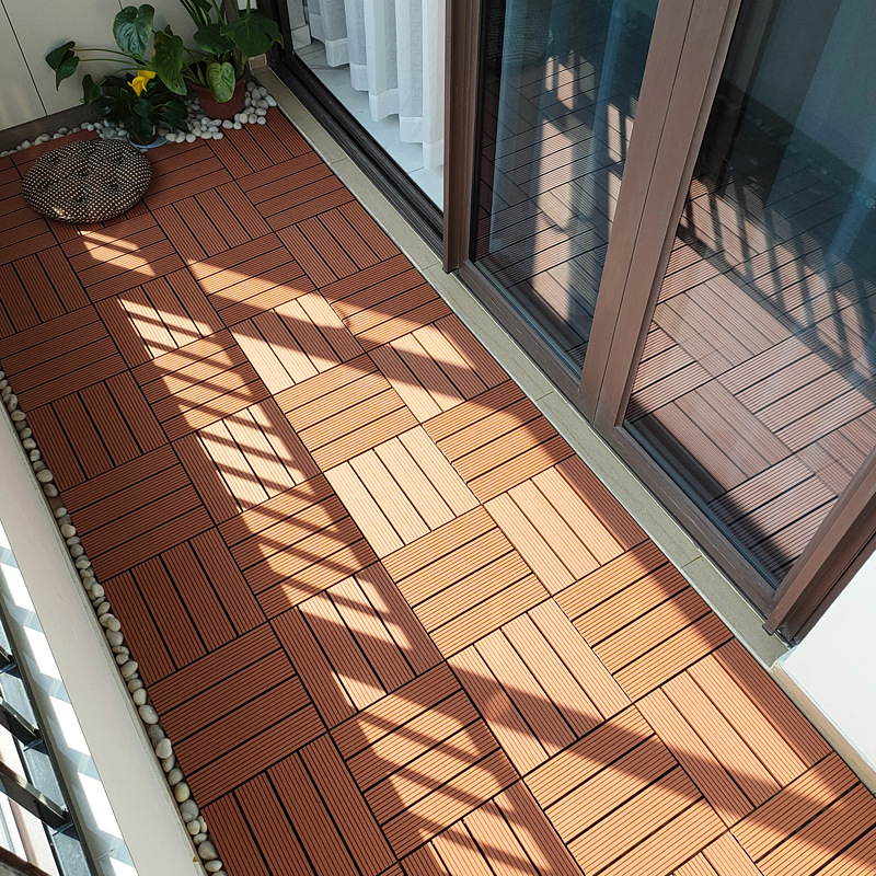Vỉ Nhựa Lót Sàn Nhà Tắm Sân Thượng Sân Vườn 4 Nan Màu Nâu Đỏ Bảo Hành 10 Năm