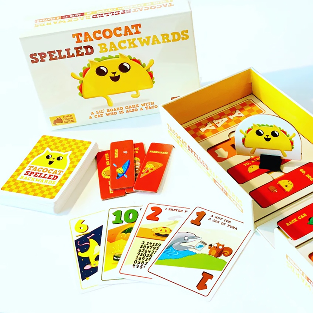 Bộ Board Game Mèo Nổ Tiếng Anh Exploding Kittens LLC Tacocat Spelled Backwards Family Card Game