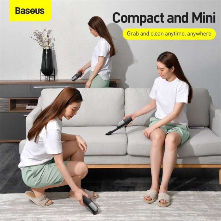 Máy hút bụi mini cầm tay Baseus C1 Capsule Vacuum Cleaner (45W, Pin sạc, 3800Pa ) - Hàng Chính Hãng