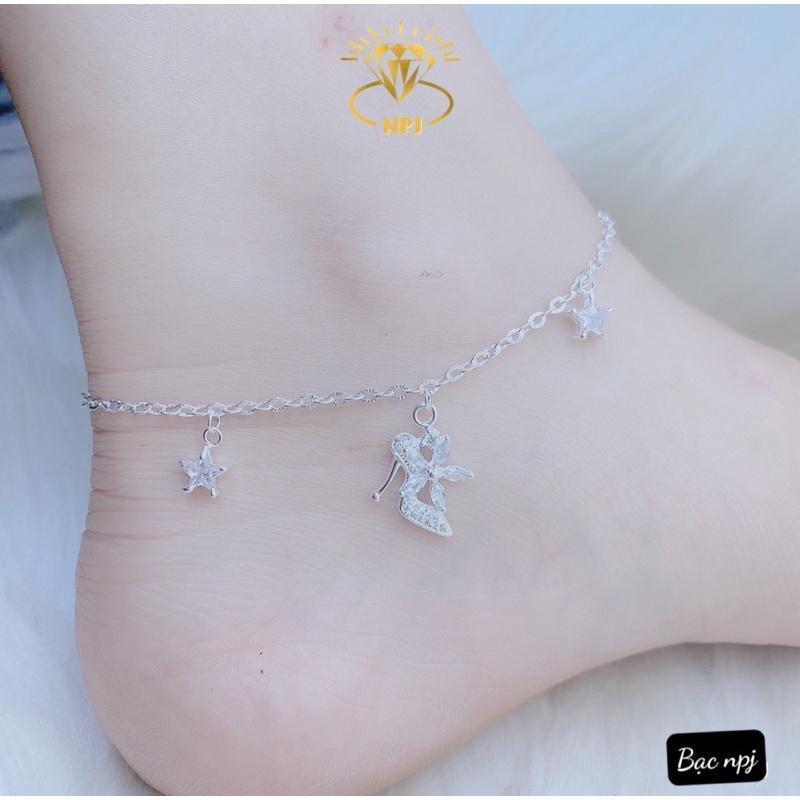 Lắc chân hình guốc , lắc chân nữ Bạc Ta - Bạc npj
