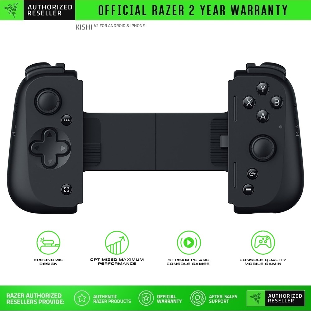 Tay cầm điện thoại Razer Kishi V2 USB C - Gaming Controller for iPhone and Android_Mới, hàng chính hãng