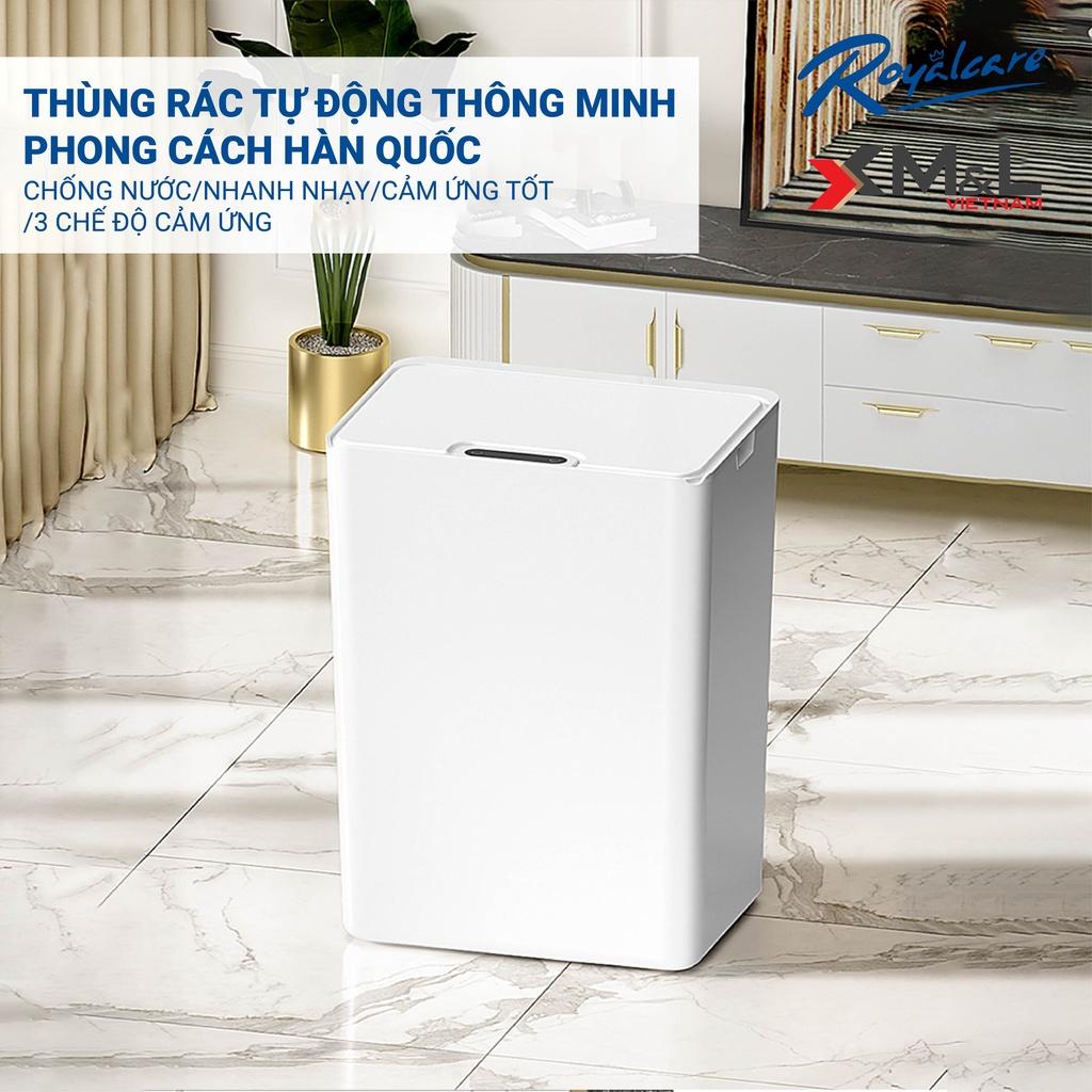 Thùng rác thông minh cảm ứng tự động Royal Care FH-2 phong cách Hàn Quốc - Xám