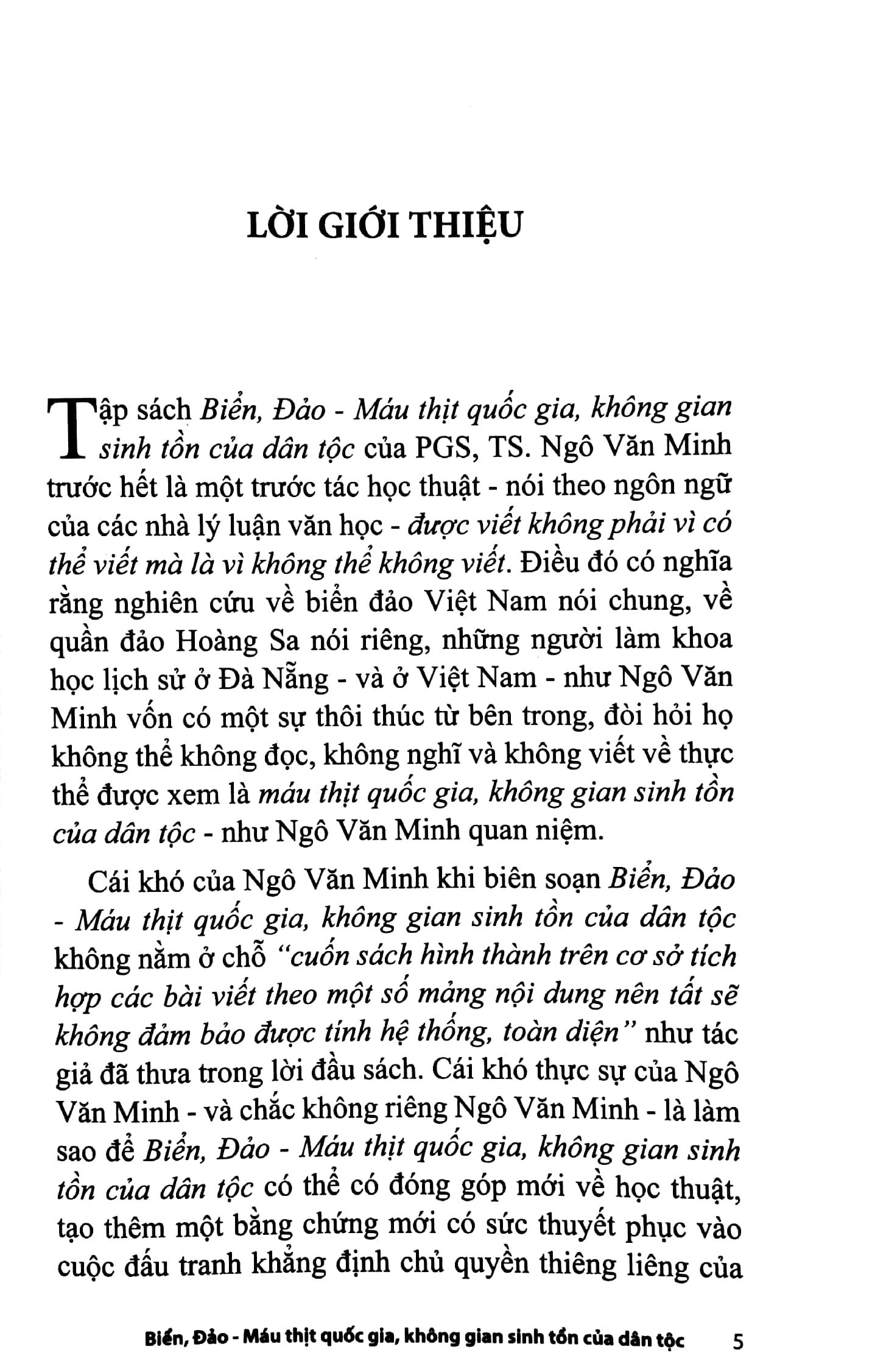 Biển, Đảo - Máu Thịt Quốc Gia Không Gian Sinh Tồn Của Dân Tộc