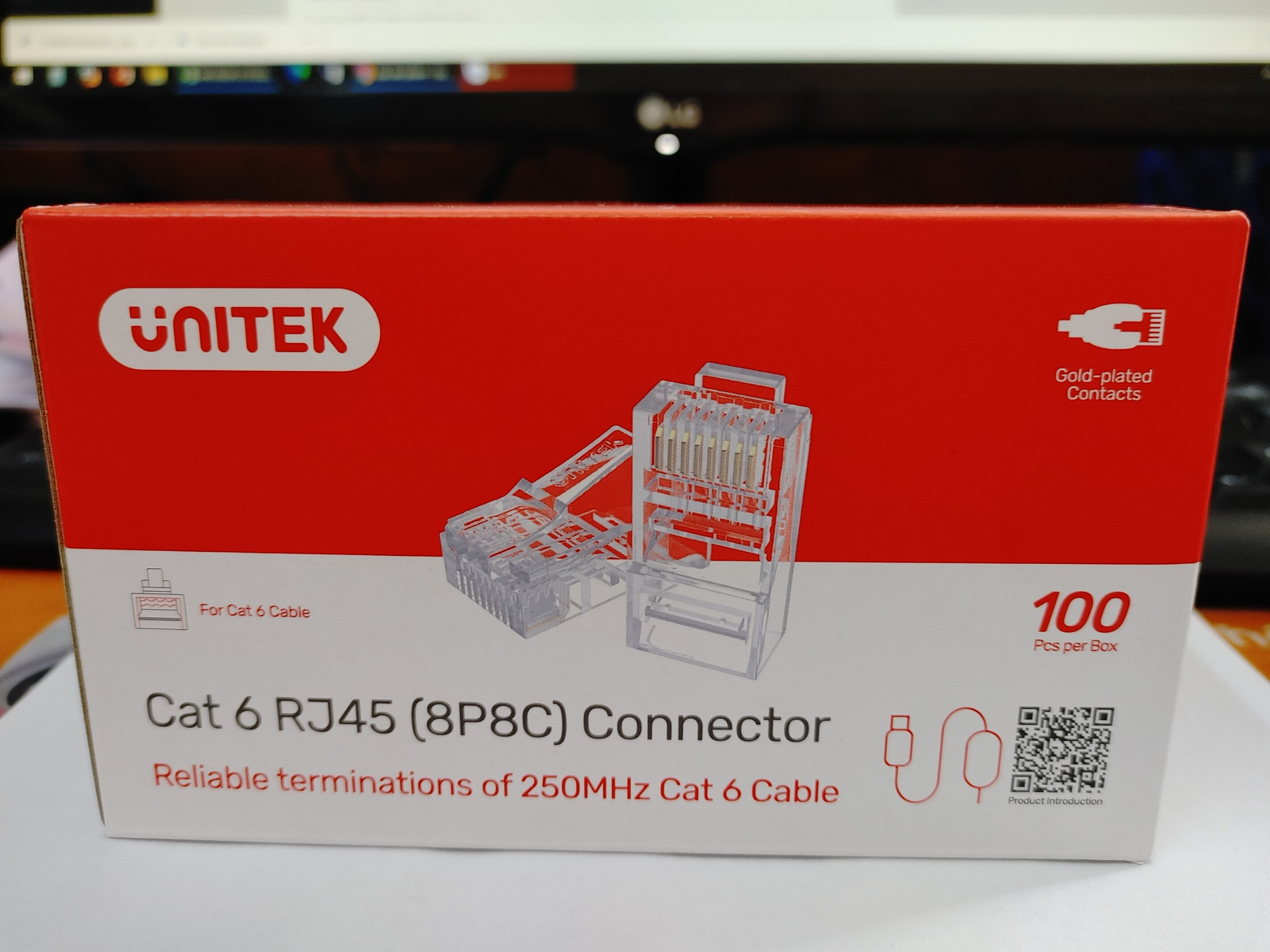 Hộp 100 cái Hạt mạng UTP RJ45 CAT 6 Y-OT19TP hàng chính hãng Unitek