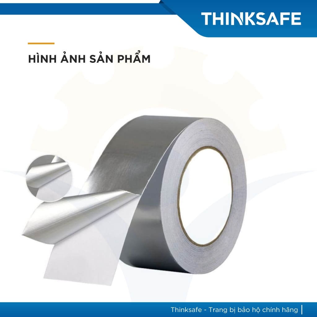 Băng keo bạc nhôm chịu nhiệt, keo cách nhiệt chống cháy, độ bám dính chắc bền