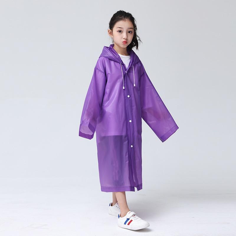 Áo Mưa Thời Trang Dễ Thương Cho Bé Trai + Gái Áo Mưa Màu Trơn Thiết Kế Đơn Giản Thời Trang Dành Cho Bé