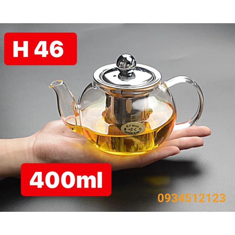 Bình thủy tinh pha trà H46