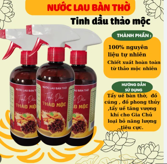 Nước Thơm Lau Bàn Thờ Từ Loại Thảo Dược Quý 500ML