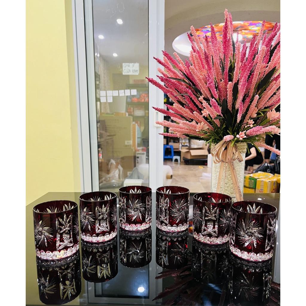 Bộ 6 Cốc Pha Lê Ruby Marika 280ml sang xịn - Made in Poland