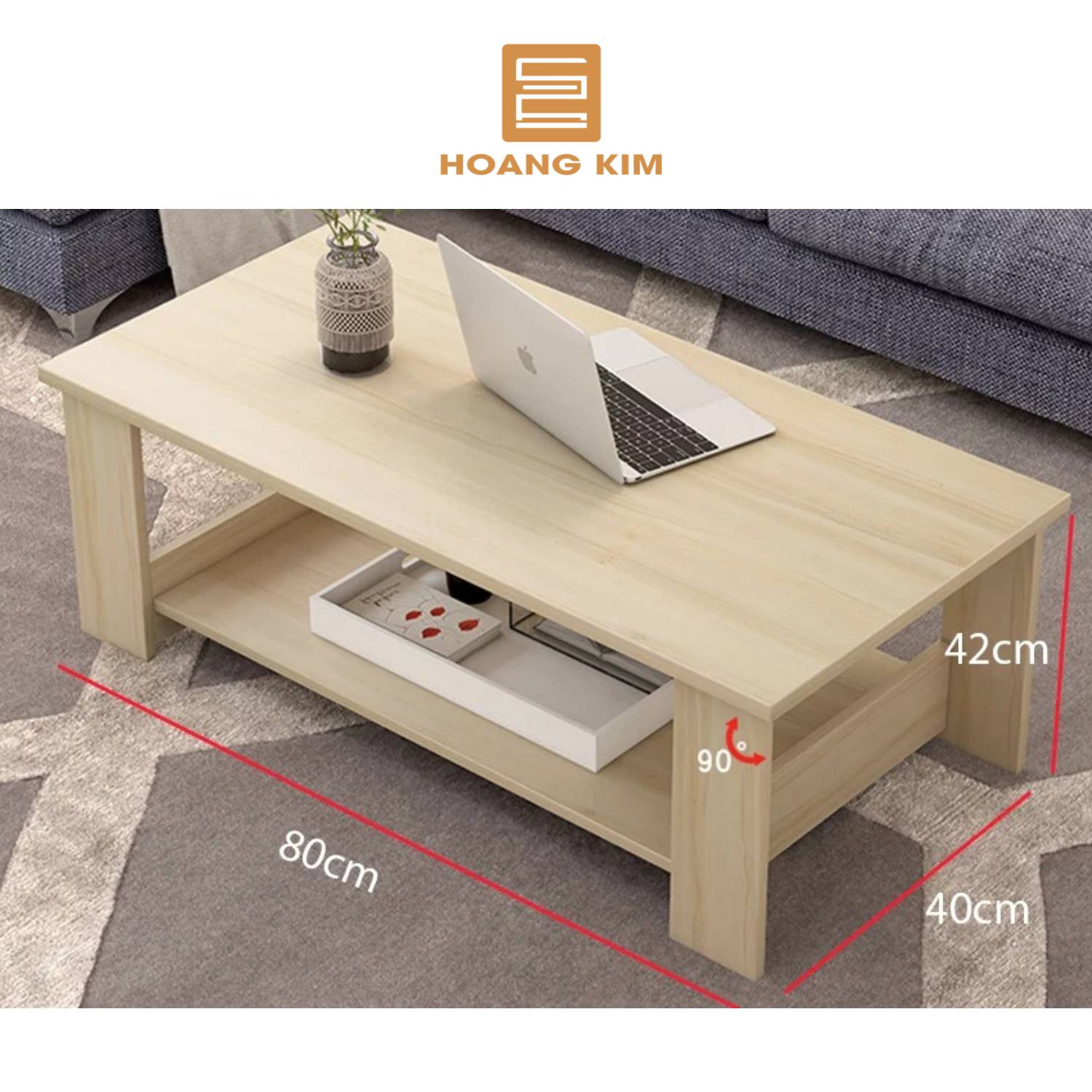 Bàn ngồi bệt Decor Hoàng Kim, bàn gỗ công nghiệp, bàn trà sofa