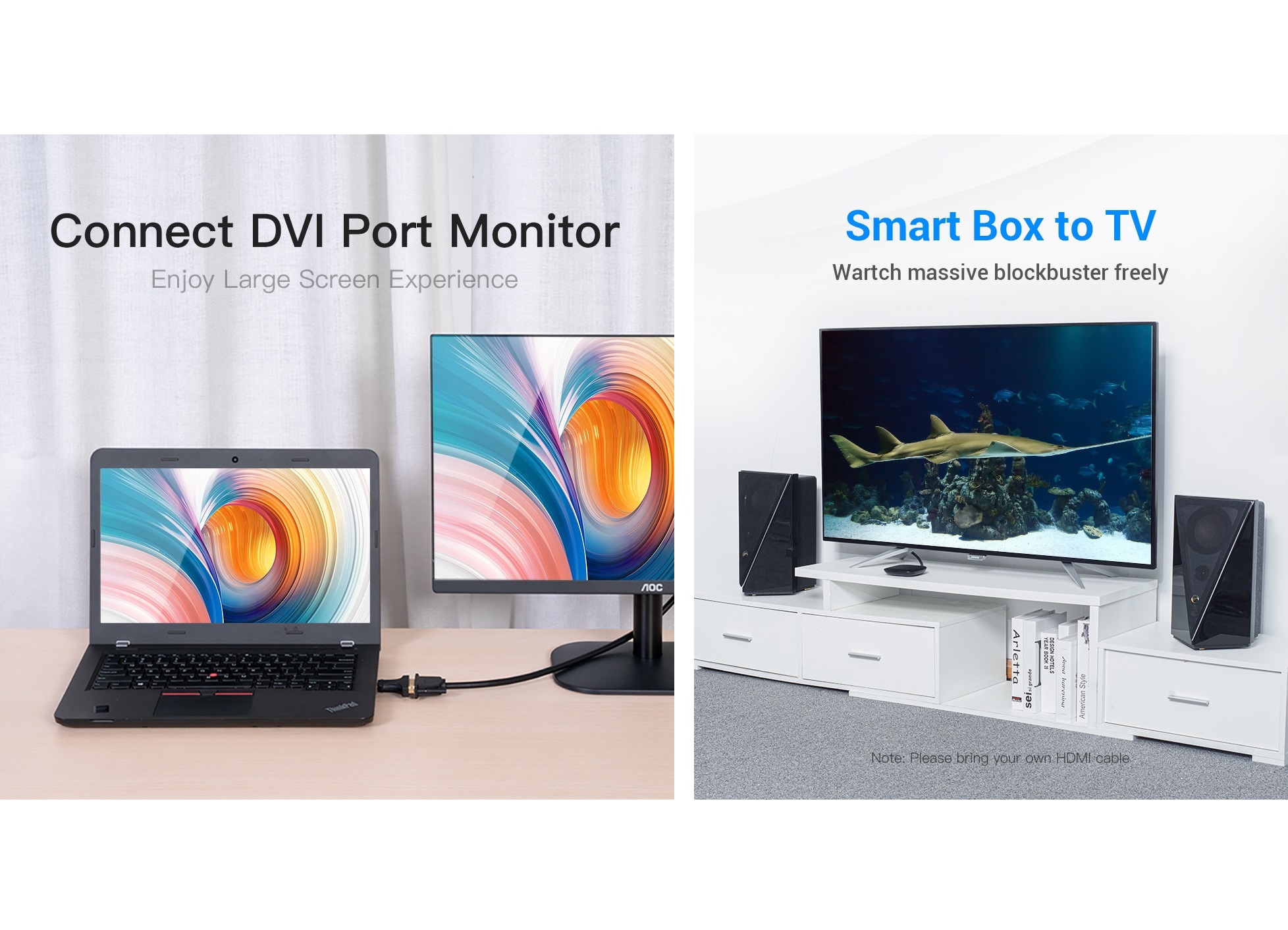 [ DVI 24+1 ra HDMI ] Đầu chuyển DVI 24+1 và HDMI hỗ trợ hai chiều Vention AIKB0 / AILB0 _ Hàng chính hãng