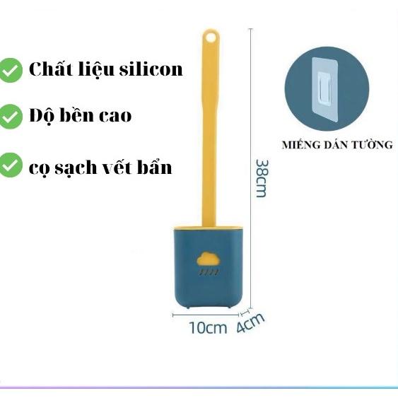 Chổi Cọ Toilet SiliCon Có Giá Đựng HÌNH ĐÁM MÂY