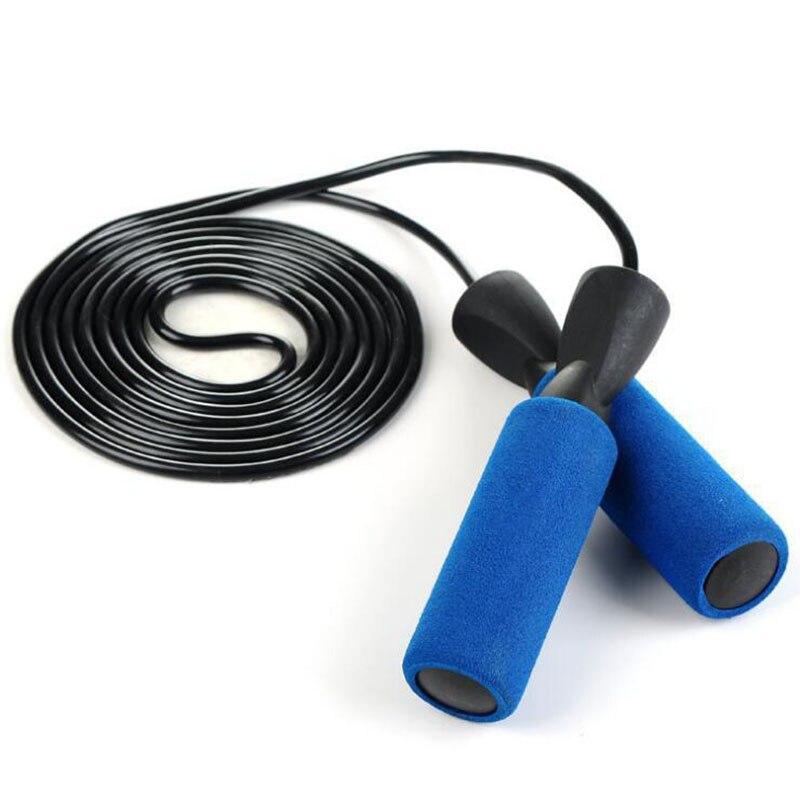 Tốc độ bỏ qua dây thừng thể thao unisex sinh viên tập thể dục nhảy dây nhựa nhảy bằng dây thừng cầm dây mang tay cầm nhảy dây PVC Màu sắc: màu đen