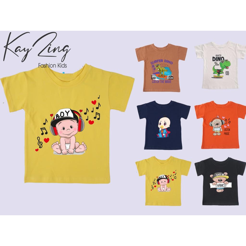 Áo thun trẻ em nam cotton 100% các màu : Mã 056