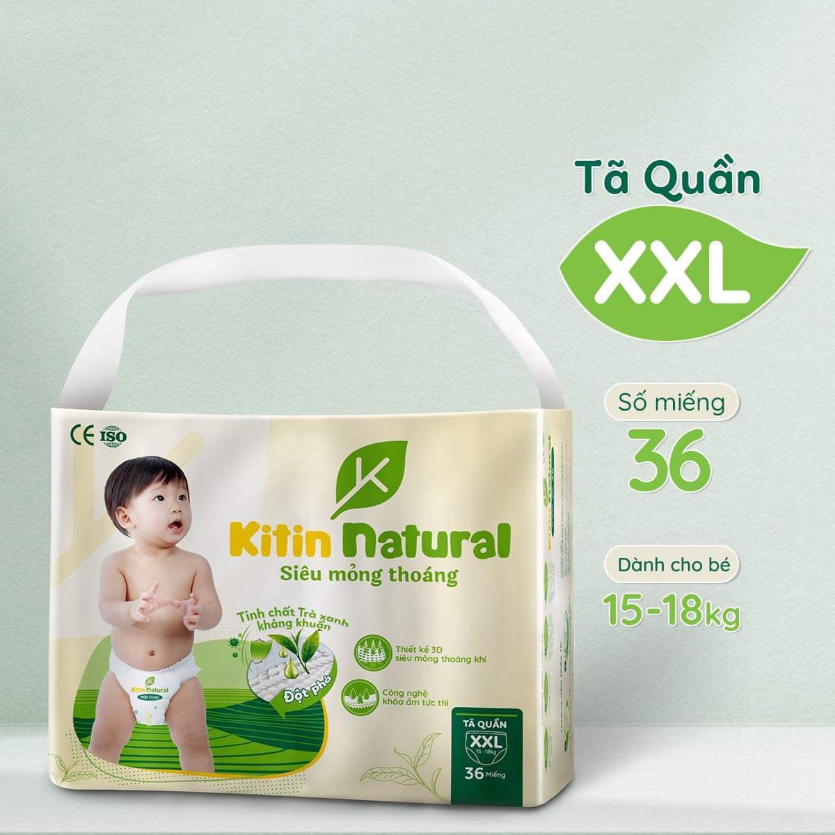 Tả quần Kitin Natural size XXL36 (15-18kg)