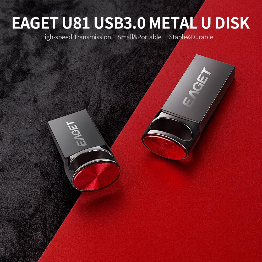 Ổ đĩa flash USB EAGET U81 64GB Metal U Disk USB3.0  tốc độ cao Dung lượng lớn cho máy tính xách tay PC - 64GB