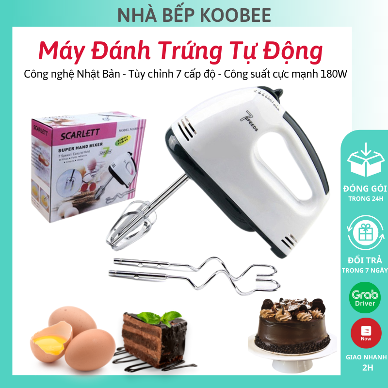 Dụng cụ đánh trứng cầm tay công nghệ mới 7 tốc độ công suất 180W