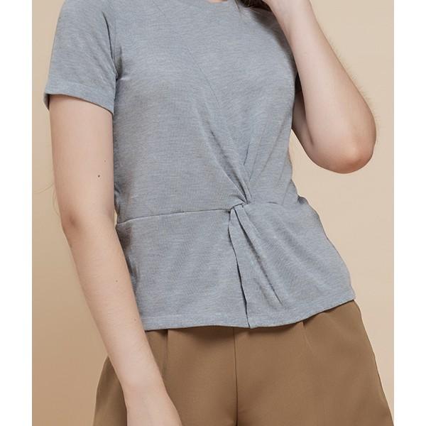 Áo thun kiểu nữ Callia Cara Grey cổ tròn