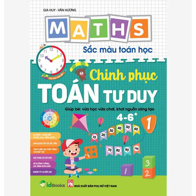 Combo Maths – Sắc màu Toán học: CHINH PHỤC TOÁN TƯ DUY (level 1+ level 2)