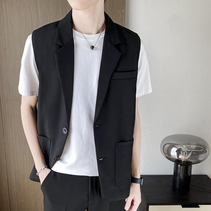 Vest nam, Áo Vest nam cộc tay, chất liệu Polyester dáng suông không nhăn, không nhàu, không phai màu, mã N47