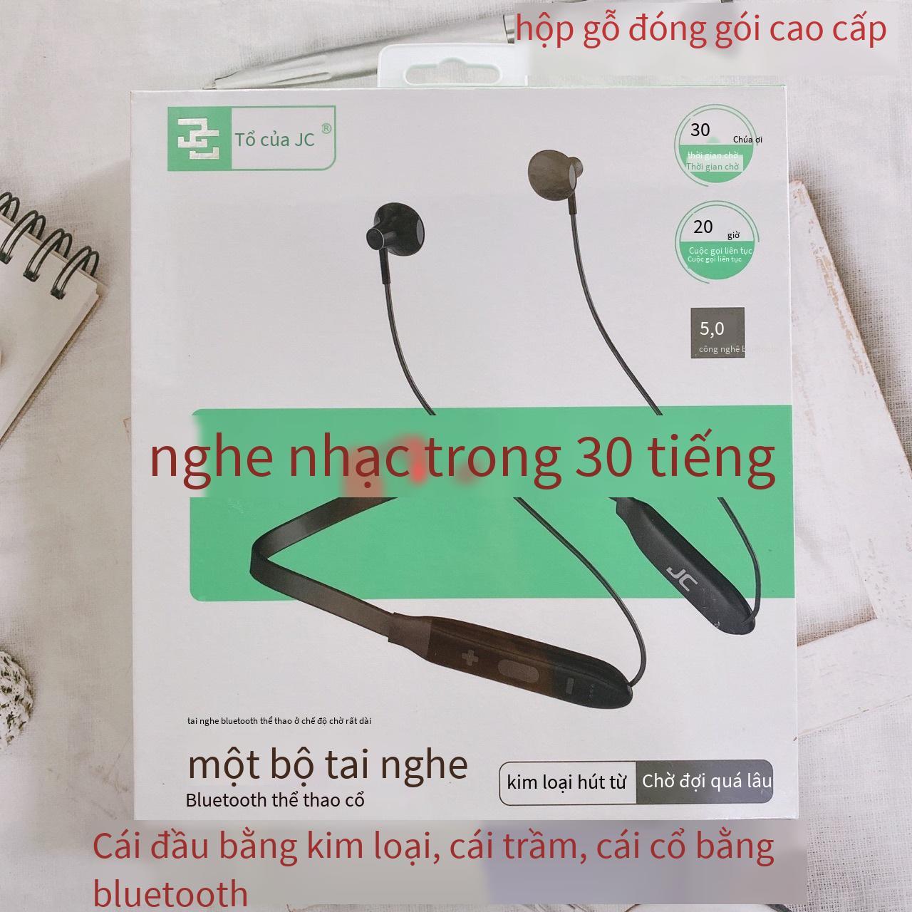 Đảm bảo chất lượng Jiechao JC-P2 loa siêu trầm trong tai thể thao Tai nghe Bluetooth siêu dài chờ cuộc gọi gắn trên cổ bao bì hộp gỗ