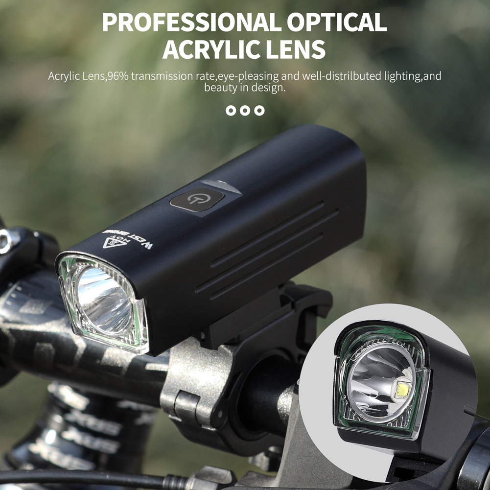 Đèn LED xe đạp WEST BIKING sáng 1300 Lumen sạc USB có thể sạc lại cho xe đạp leo núi MTB an toàn