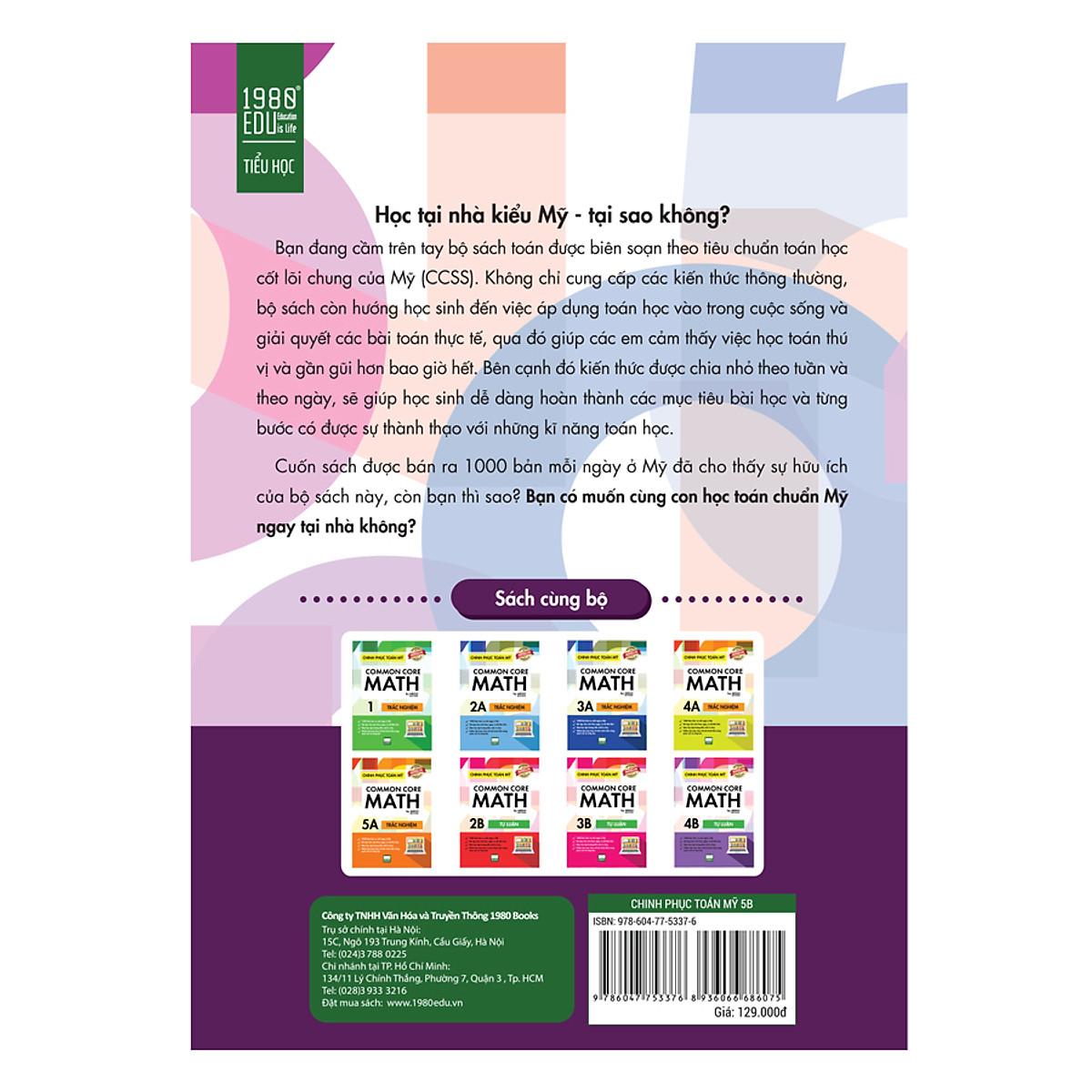 Chinh Phục Toán Mỹ - Common Core Math - Bản Quyền