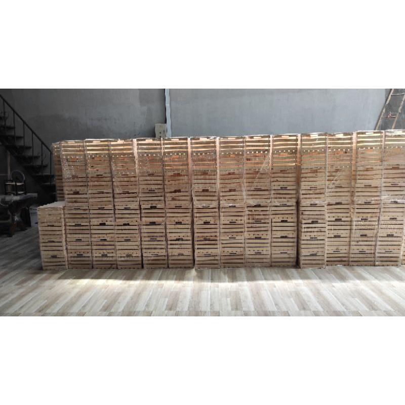 Hộp gỗ pallet kích thước 50x30x20. Dùng gỗ mới 100%