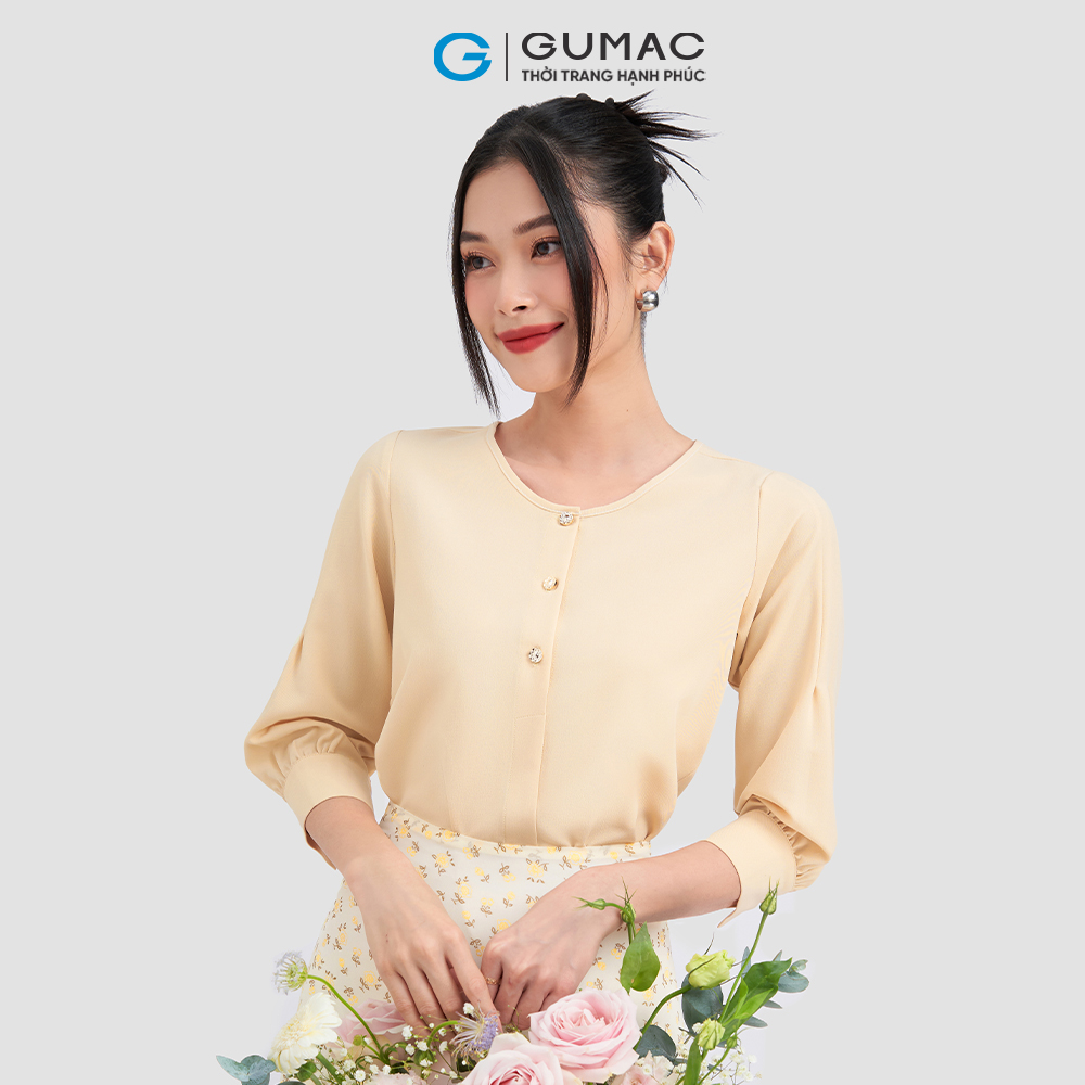 Áo kiểu tay chiết ly GUMAC AD03011