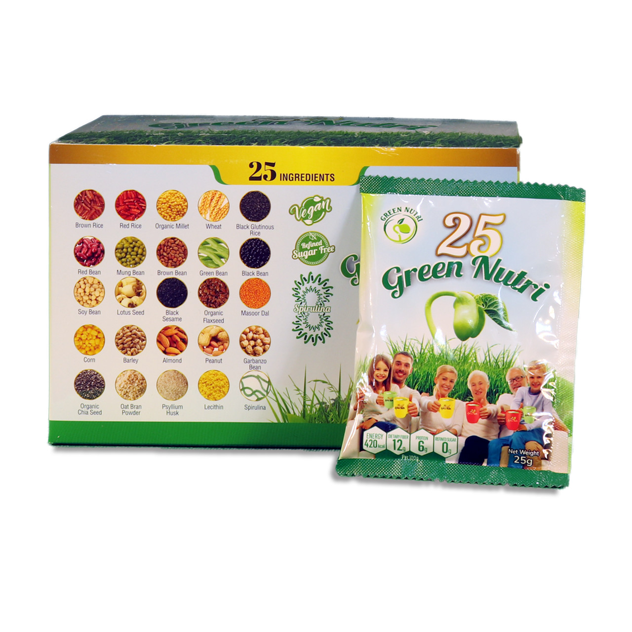 Combo Sữa hạt ngũ cốc 25 Green Nutri hộp 625g & 300g