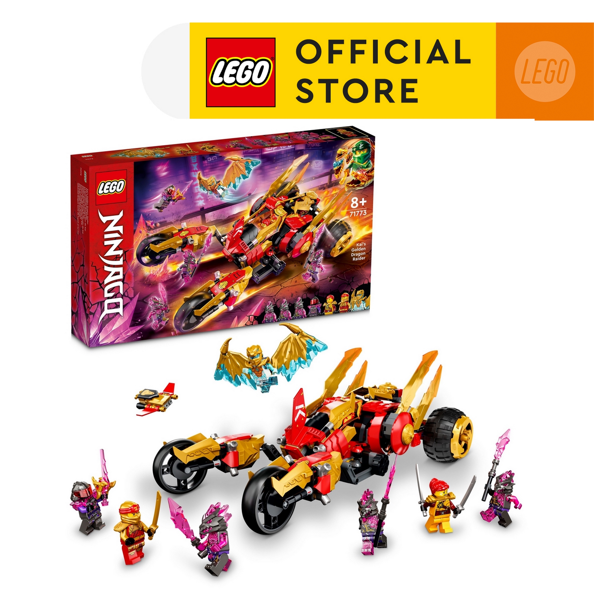 LEGO Ninjago 71773 Chiến xe rồng vàng của Kai (624 chi tiết)