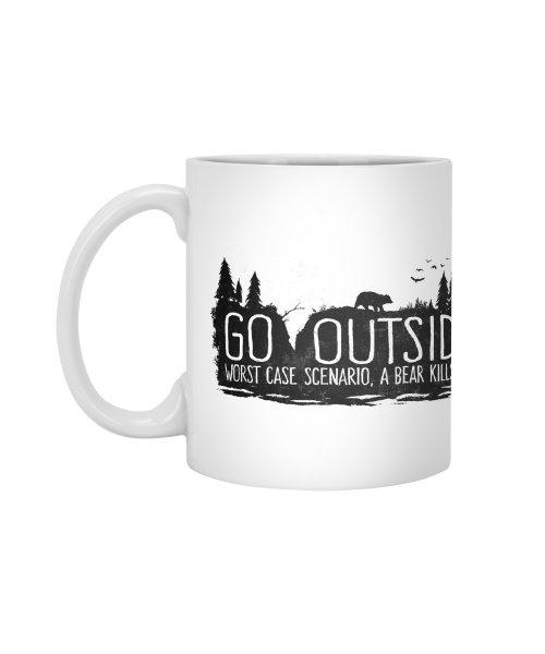 Ly Cốc Sứ Cao Cấp hình Go Outside. Worst Case Scenario, a Bear Kills You