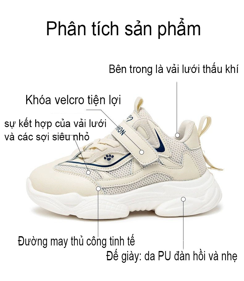 Giày trẻ em nam nữ dệt kim phong cách mới Hàn Quốc ôm chân êm ái H9581