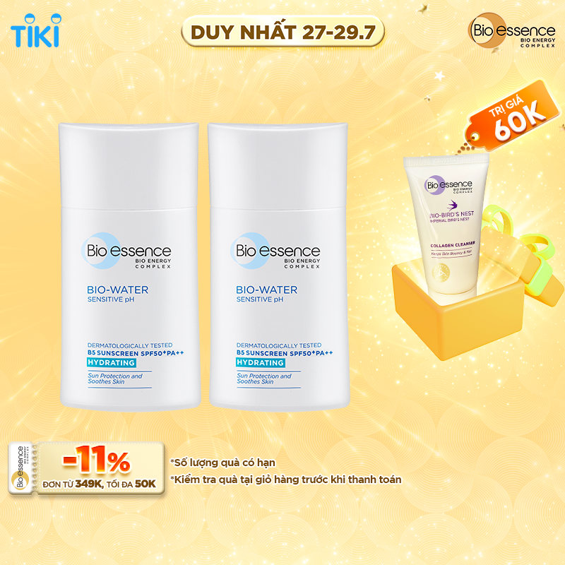 Combo 2 Kem chống nắng Bio-Essence Miracle Bio Water Cooling Sunscreen 40ml/chai