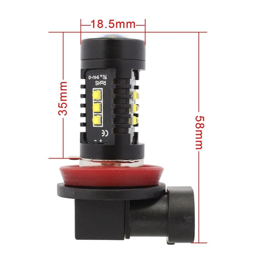 Auto 12 LED Fog Headlight Bulb Hi/Lo Beam Lamp H8/H11 6000k