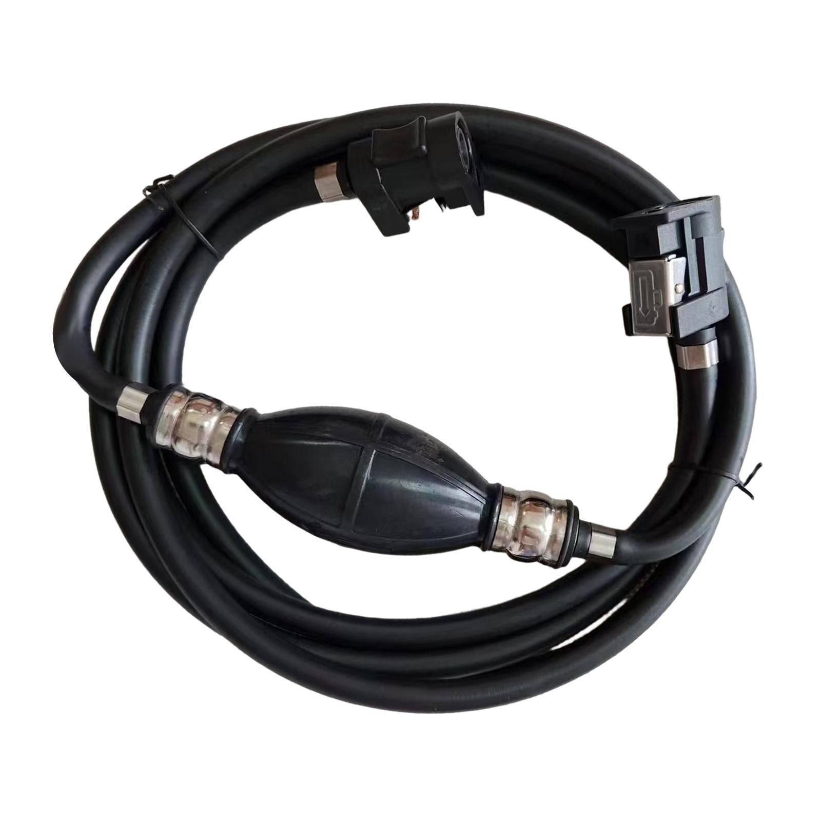 Marine Fuel Line Replacement Rubber with Primer Bulb Connector for Outboard Marine Boat Motor Professional Easy Installation