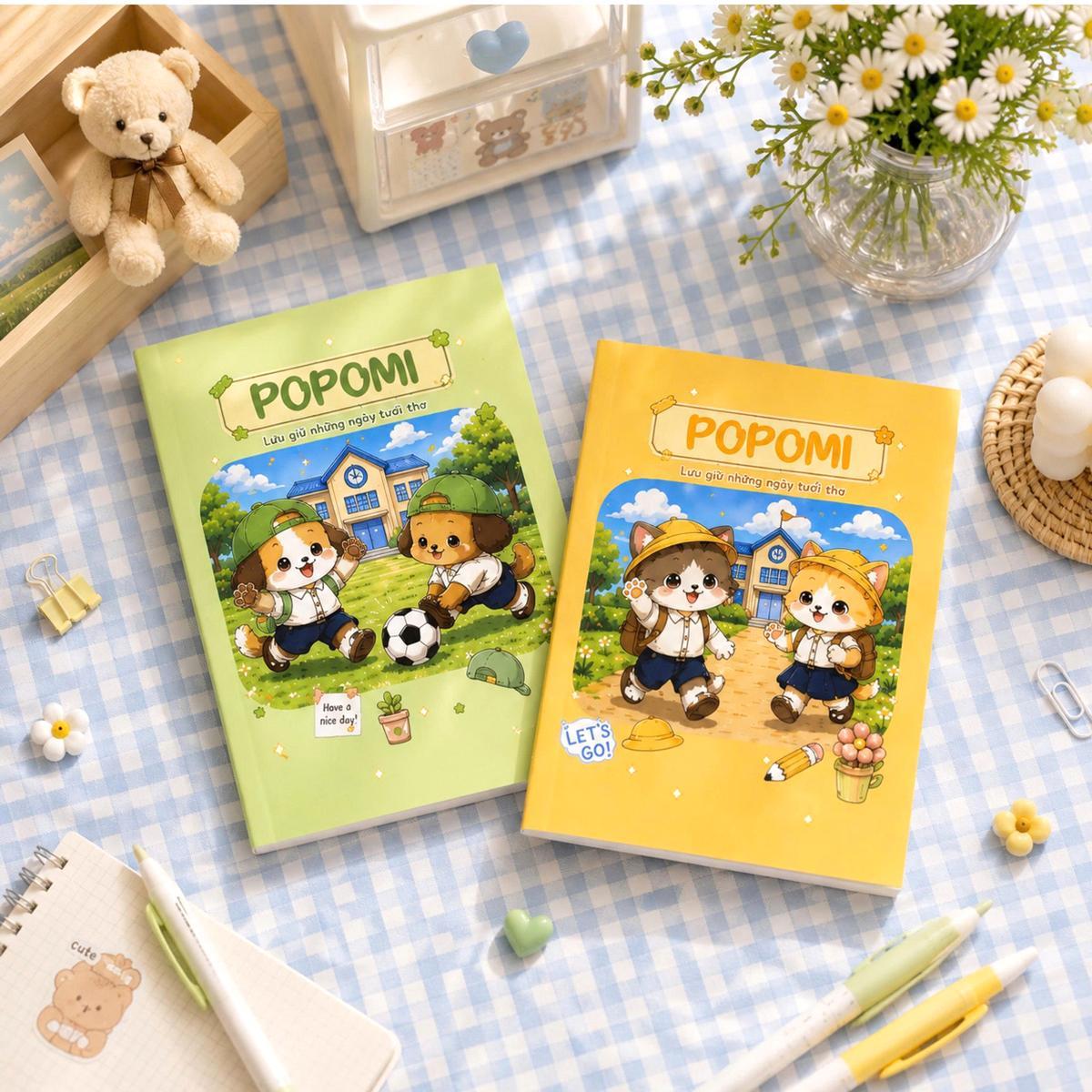Tập Học Sinh Popomi - 4 Ô Ly Vuông - 96 Trang 100gsm - The Sun (Mẫu Bìa Giao Ngẫu Nhiên)