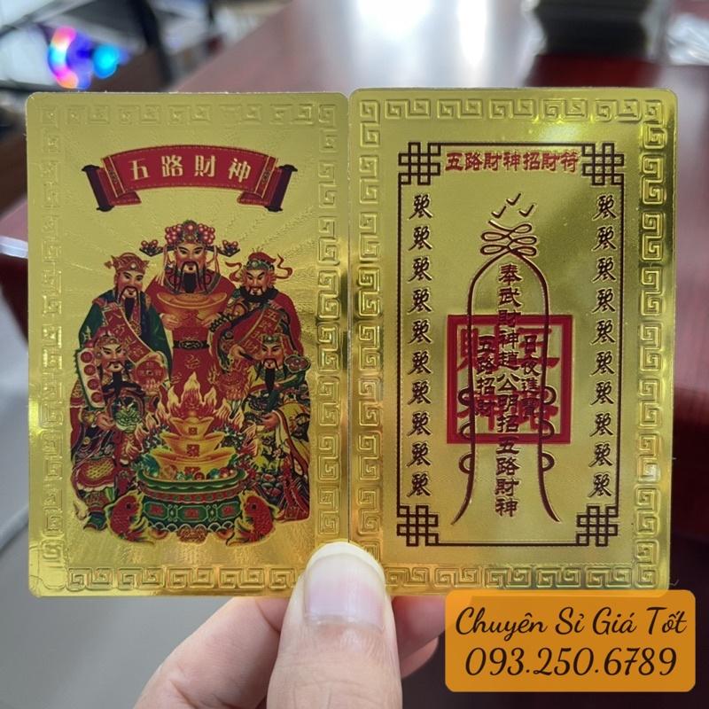 Kim Bài Ngũ Lộ Thần Tài loại 1 - Khai Mở Cung tài Lộc - Đã Khai Quang - PASA COLLECTION