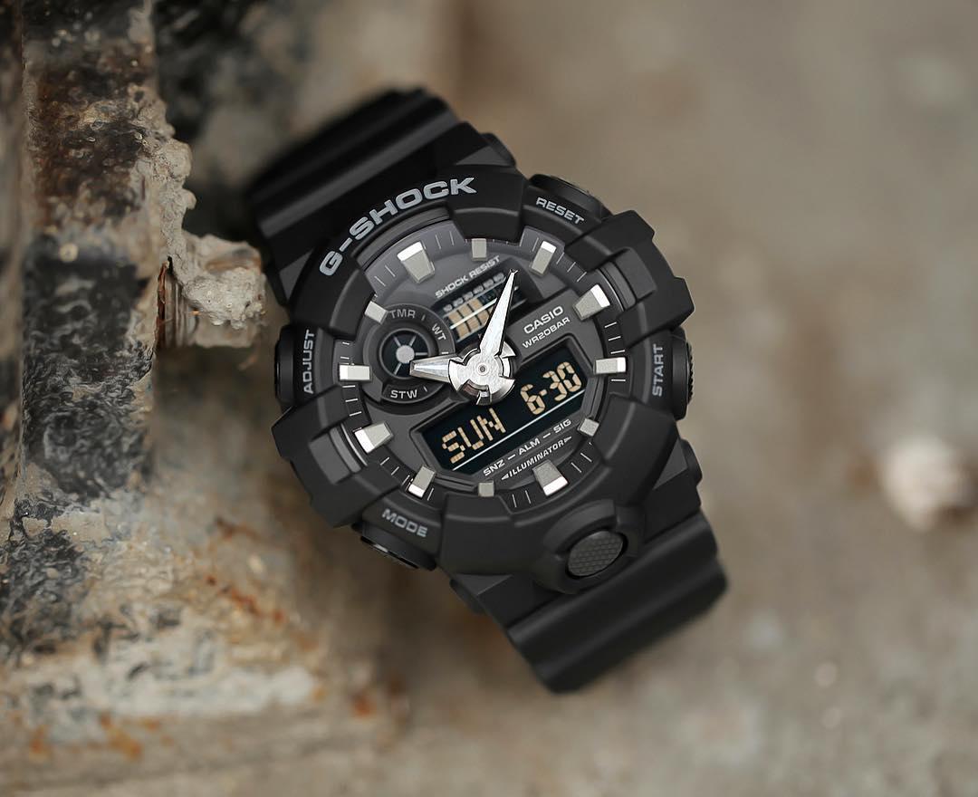 Đồng Hồ Nam Dây Nhựa Casio G-Shock GA-700-1B Chính Hãng - GA-700-1BDR