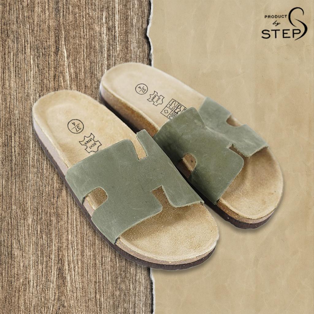 Dép đế trấu Unisex Da Quai chữ H