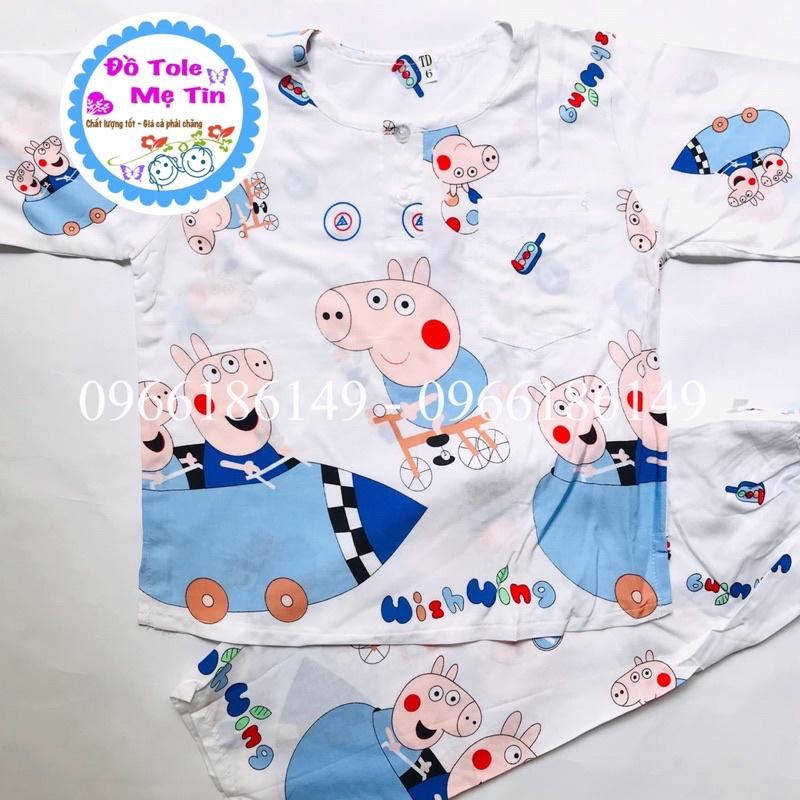 Đồ Tôn(lanh) dài size 6(15-17kg) bé trai - ib shop gửi màu còn