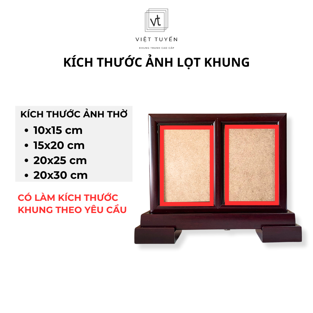 Khung đế thờ đôi hiện đại nhiều kích thước Việt Tuyến - chất liệu nhựa composite