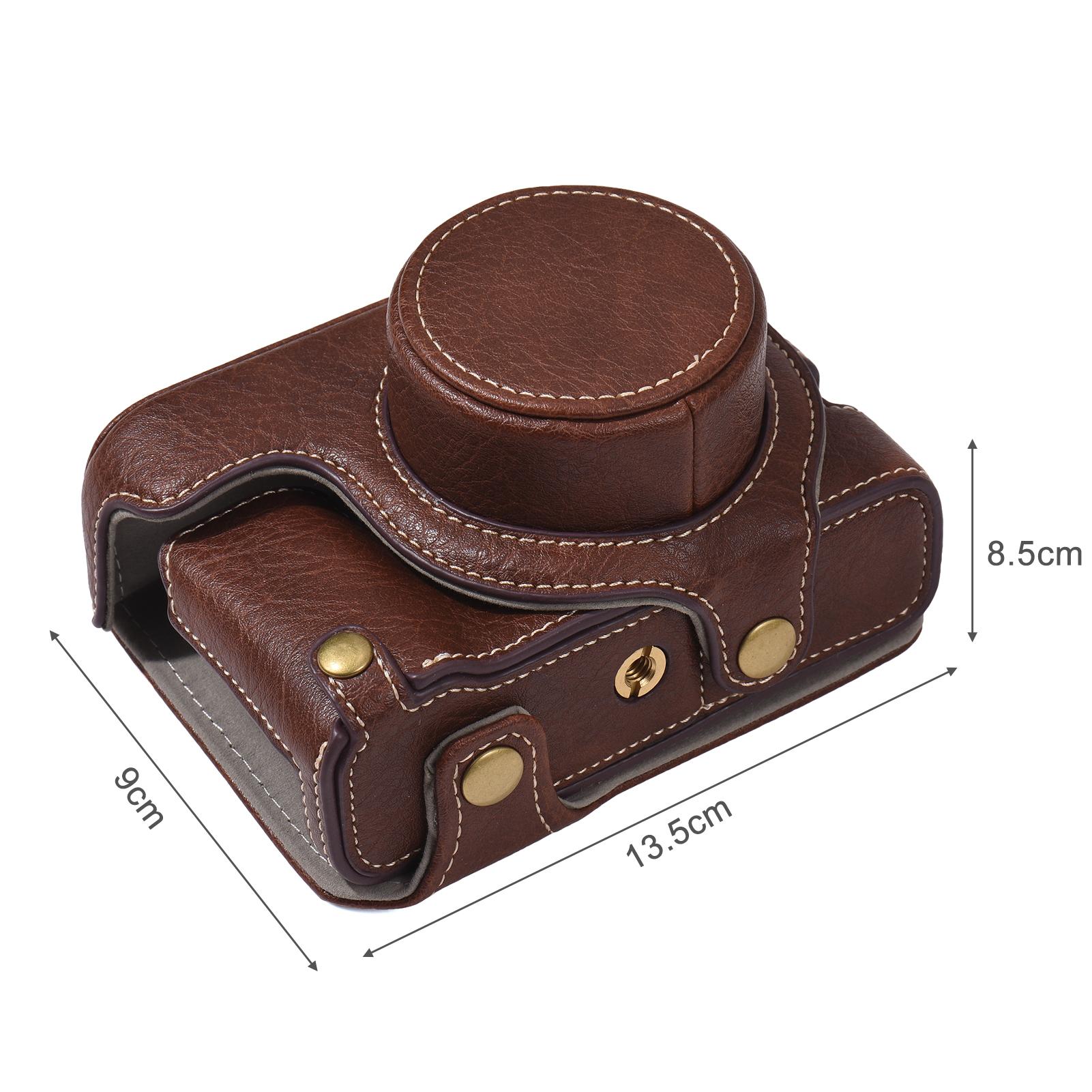 Portable Camera Case Synthetic Leather Camera Carry Bag with Shoulder Strap Replacement for Fujifilm X100V/ X100F Camera