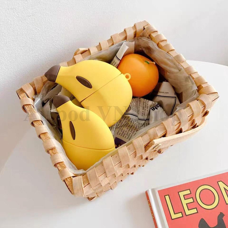 Bao Case Ốp dành cho airpod pro trái chuối silicon 3D cao cấp