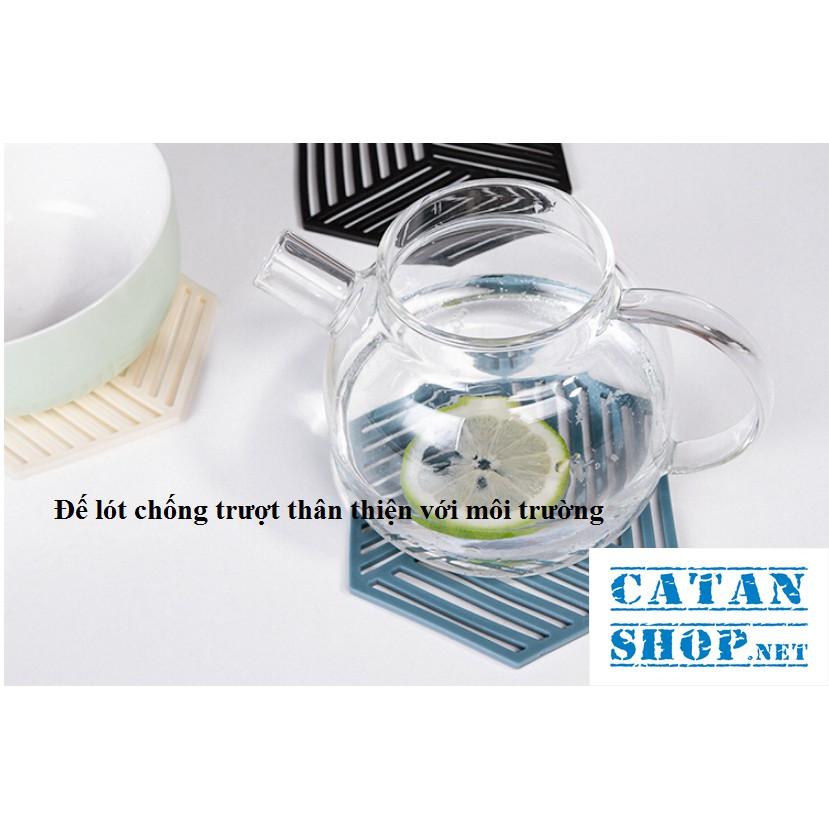 5 Miếng lót nồi silicon chịu nhiệt tốt hình lục giác chống trượt GD254-LNLucgiac-5