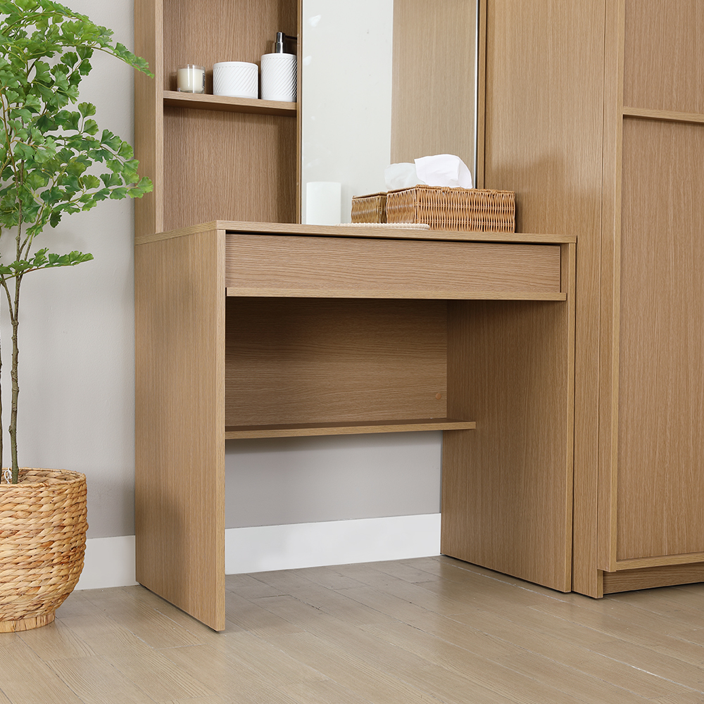 Bàn Trang Điểm FUKUOKA Kính Cường Lực An Toàn Kích Thước 79,7 x 49,7 x 135 cm | Index Living Mall | Nội Thất Nhập Khẩu Thái Lan