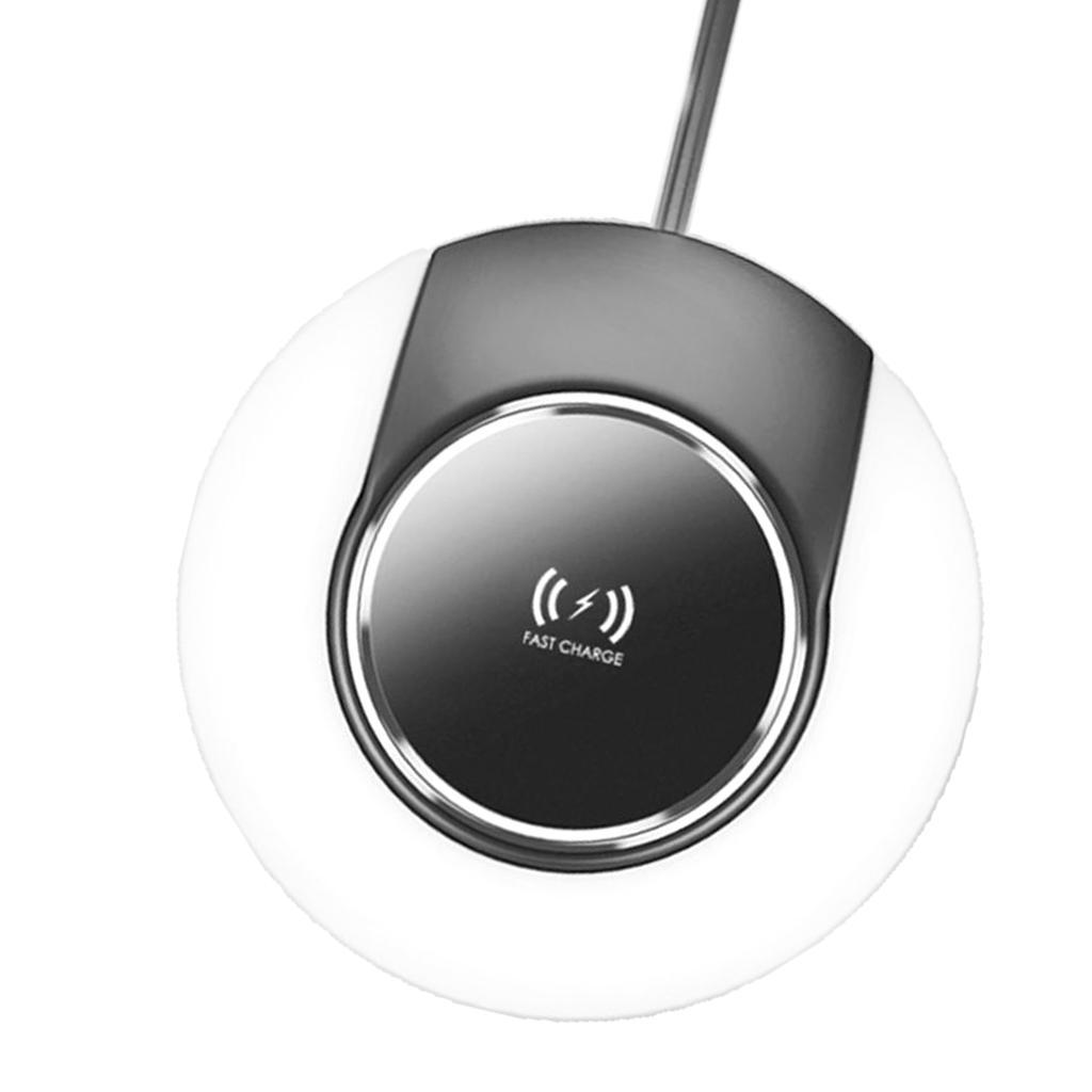 Qi Wireless Charger Charging Dock Pad For Samsung iPhone X S8 Warm Light