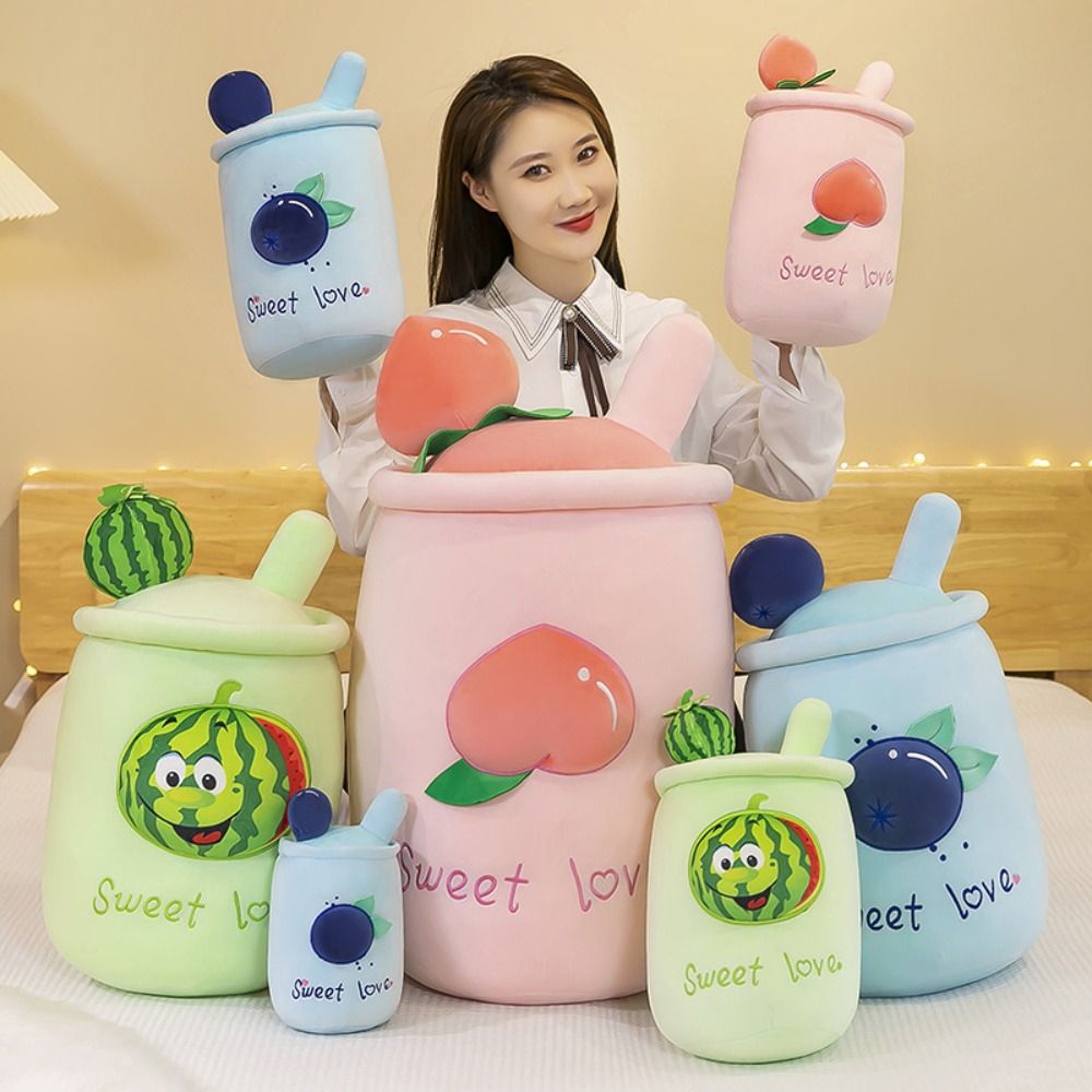 Thú bông trà sữa trái cây Sweet love siêu dễ thương hàng cao cấp (25cm---&gt;70cm) Gối ôm ly trà sữa trái cây mềm mịn êm ái hot trend
