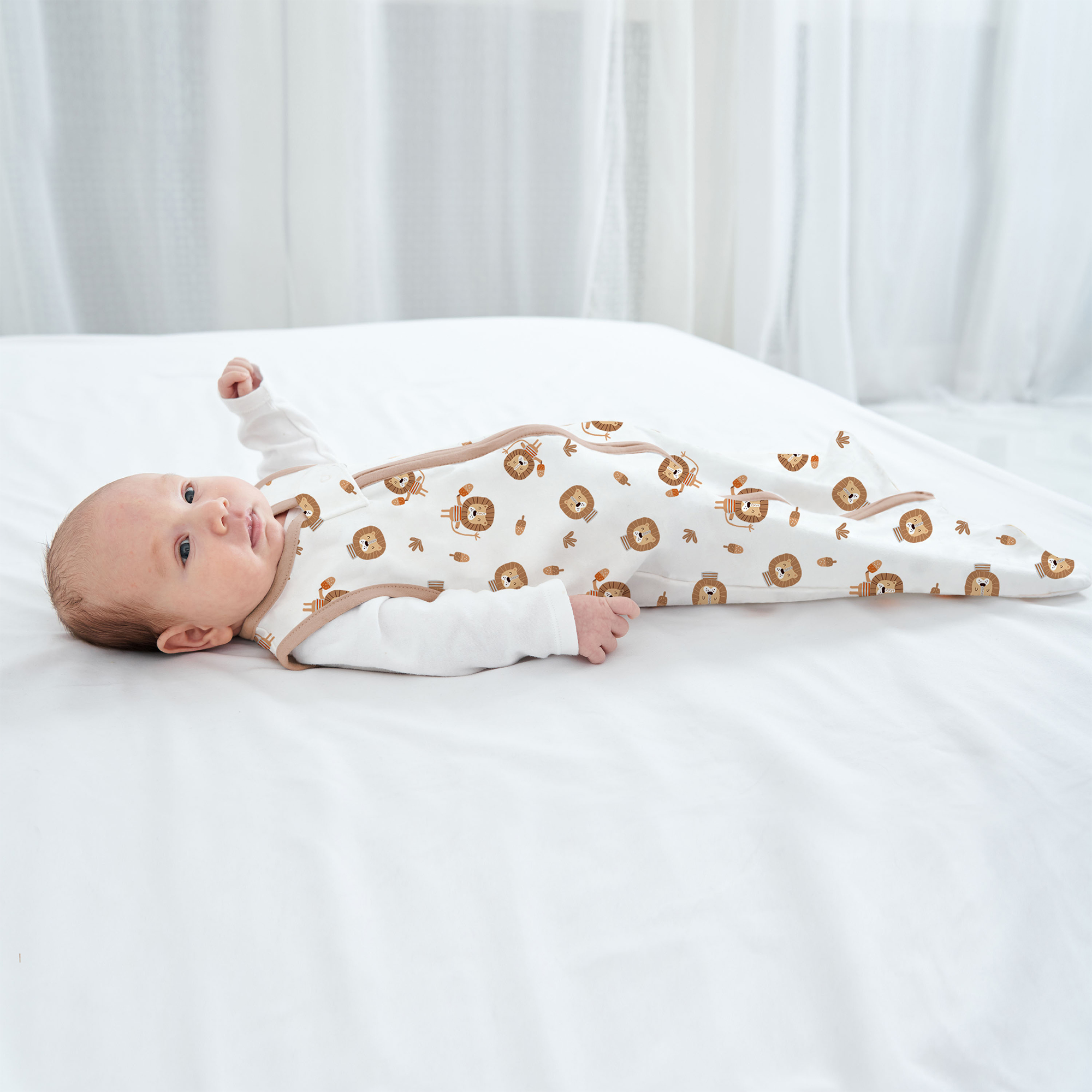 Túi ngủ chũn Miraclebaby cho bé vải cotton mềm mịn cho bé từ 0 đến 18 tháng tuổi