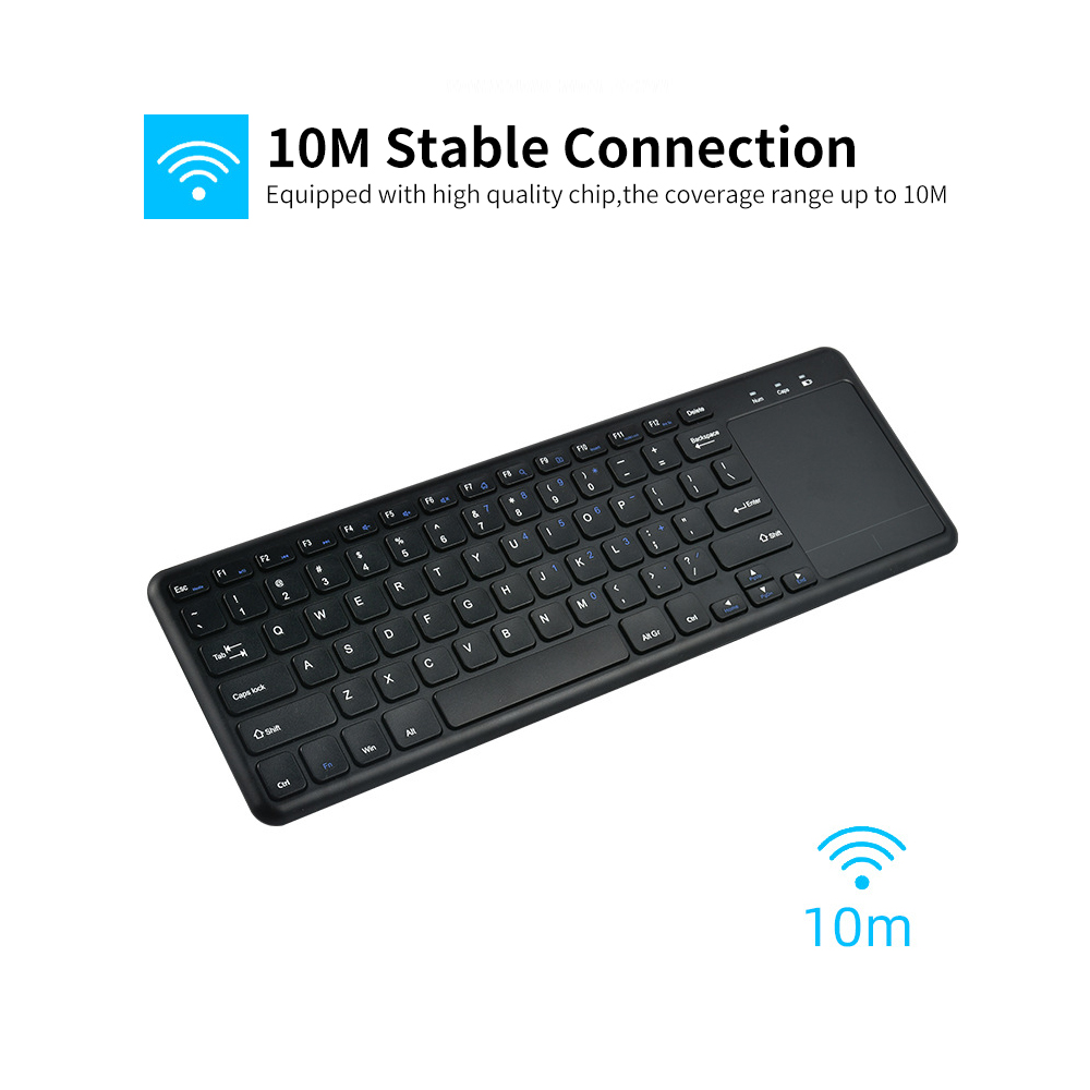 Bàn Phím Không Dây 2.4g Với Bàn Di Chuột 78 Phím Siêu Mỏng Dành Cho Windows / AnDroid